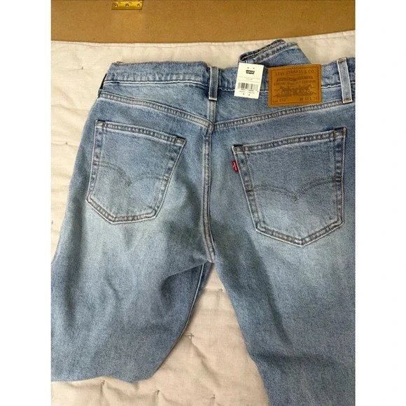 NWT Levis Premium 512 Slim Taper Jeans Men 33X34 Stretch Selvedge Light Wash